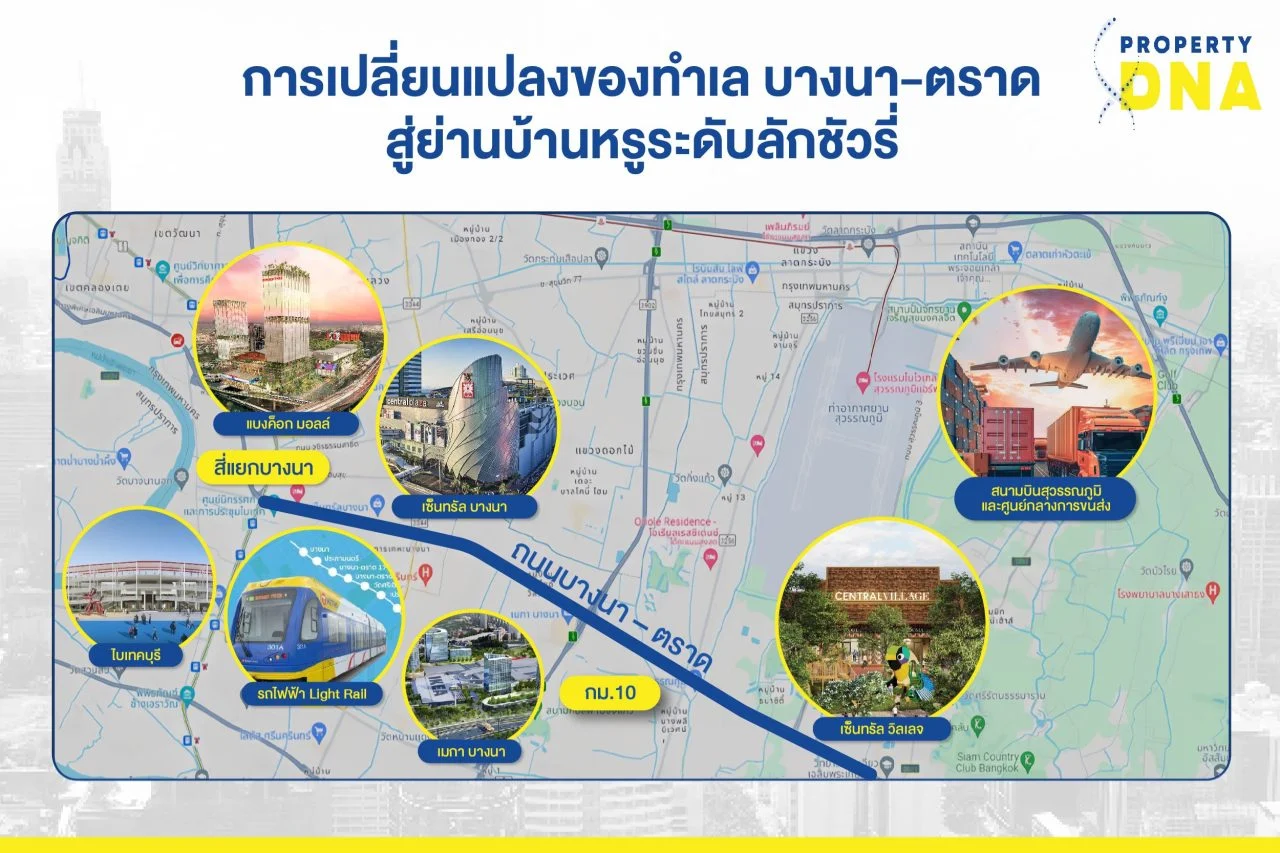 การเปลี่ยนแปลงของ ทำเลบางนา ตราด